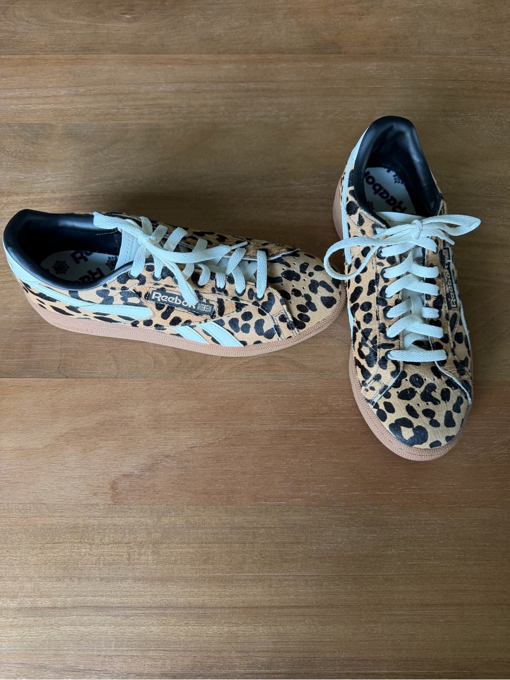 Reebok Club C Grounds UK Leopard Print Sneakers - Picture 2 of 6